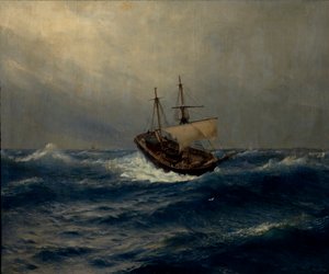 Sturm auf dem Meer, 1887 von Lev Felixovich Lagorio
