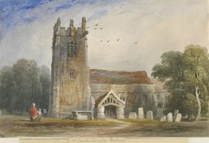 Horton Church: Aquarell von Lewis John Wood