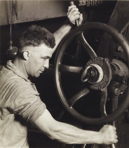 Ein Industriedesign: Pennsylvania Rubber Co. am Steuer eines großen Kalenders - Herstellung von Autoreifen