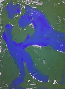 Abstrakter Blauer Tanz