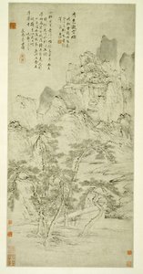 Landschaft: Schöne Szenerie im Nebel eingefroren von Li Shizhuo