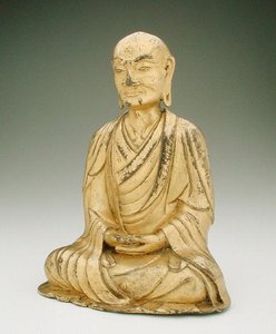 Figur eines sitzenden Lohan von Liao Dynasty Chinese School