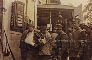 Ambulanz und verwundete Soldaten, Erster Weltkrieg von Unbekannt Unbekannt