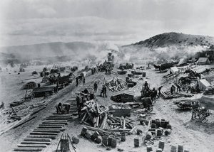 Bau der Eisenbahnlinie in den westlichen Territorien, USA