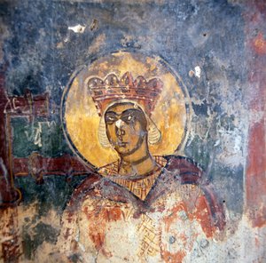 Fresko in der byzantinischen Kirche Agios Georgios von Unbekannt Unbekannt