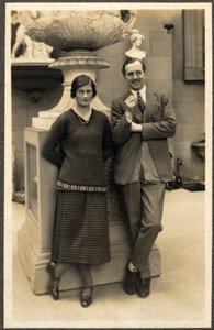 Lady Rachel Cavendish und Viscount Stuart of Findhorn (s/w Foto) von Unbekannt Unbekannt