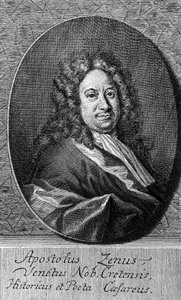 Porträt von Apostolo Zeno (ca. 1668-1750), italienischer Dichter, Librettist, Journalist und Schriftsteller von Unbekannt Unbekannt