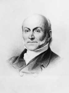Porträt von John Quincy Adams (1767-1848), amerikanischer Diplomat und Politiker, der von 1825 bis 1829 als 6. Präsident der Vereinigten Staaten diente, Gravur nach einem Gemälde von George Peter Alexander Healy (1818-1894) von Unbekannt Unbekannt