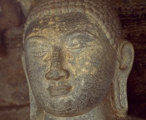 Sri Lanka, Polonnaruwa, Detail der Buddha-Statue von Gal Vihara (UNESCO-Welterbeliste)