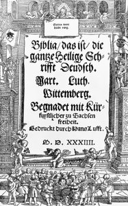 Titelseite von Martin Luthers Bibel