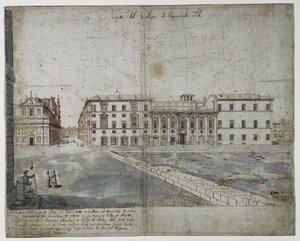 Achtzehn Ansichten von Rom: Das Collegio di Propaganda Fide recto, 1665
