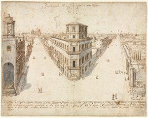Achtzehn Ansichten von Rom: Die Quattro Fontane in Richtung Santa Maria Maggiore
