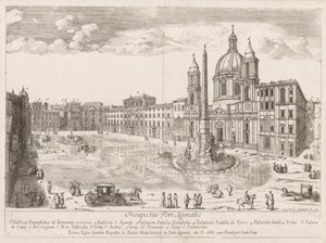 Piazza Navona aus "Prospectus Locurum Urbis Romae Insign[ium]" von Lievin Cruyl