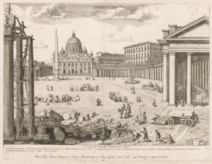 St. Peters Basilika aus Prospectus Locurum Urbis Romae Insignium, 1666 von Lievin Cruyl