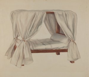 Puppenbett, ca. 1937 von Lillian Causey