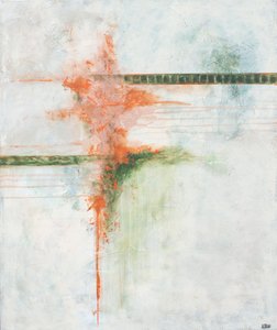 Abstrakt Orange Grün