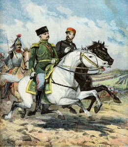 Französischer General Saussier und russischer General Dragomiroff von Lionel Noel Royer