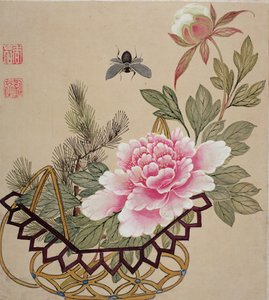 Eines aus einer Serie von Blumen- und Insektenbildern, spätes 19. Jahrhundert