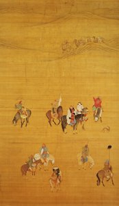 Kublai Khan (1214-94) auf der Jagd, Yuan-Dynastie