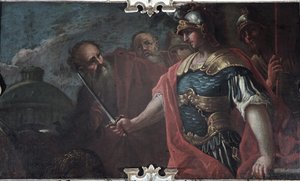 Alexander der Große durchtrennt den Gordischen Knoten, 1736-1737