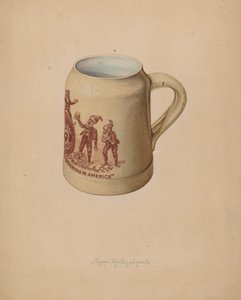 Steingut-Bierkrug