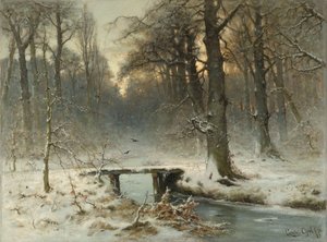 Ein Januarabend in den Wäldern von Den Haag von Lodewijk Frederik Hendrik (1850-1936) Apol