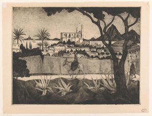Bastia auf Korsika von Lodewijk Schelfhout (signed by artist)