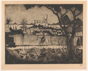 Bastia auf Korsika von Lodewijk Schelfhout (signed by artist)