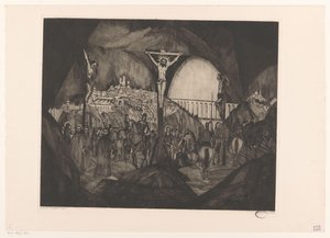 Golgotha I von Lodewijk Schelfhout (signed by artist)