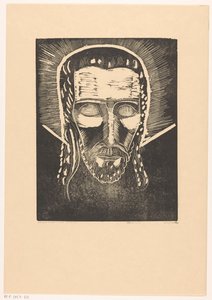 Kopf von Christus mit Heiligenschein von Lodewijk Schelfhout (signed by artist)