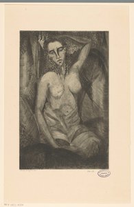 Sitzende Frau