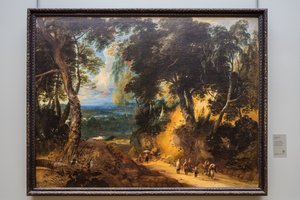 Der Soignes-Wald mit Markthändlern