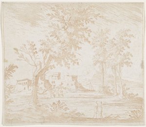 Landschaft mit Ruine