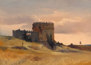 Das Grab von Caecilia Metella, ca. 1830 von Léon François Antoine Fleury