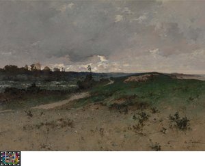 Landschaft in der Nähe von Saint-Jean-le-Thomas (Normandie) von Leon Germain Pelouse