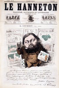 Porträt von Gustave Courbet, französischer Maler (1819-1877). In Le hanneton