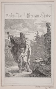 Hakon Jarl opfert seinen Sohn von Lorenz Frølich
