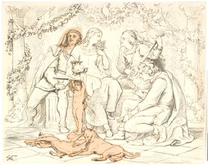 Der Liebeshof in Narbonne von Lorenz Frølich