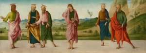 Das Wunder des Katafalks (Panel C), ca. 1500-1506 von Lorenzo Costa