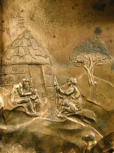 Die Geschichte von Kain und Abel (Detail) von Lorenzo Ghiberti