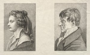 Profilporträt einer Frau und eines Mannes von Lorenzo II Quaglio