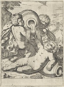 Bacchanal von drei Kindern von Lorenzo Loli