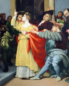 Altarbild der Heiligen Lucia oder Heilige Lucia vor dem Richter