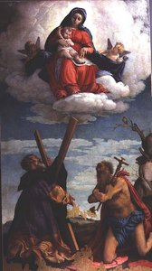 Madonna und Kind in Herrlichkeit mit St. Andreas und St. Hieronymus