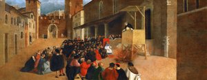 Der heilige Dominikus predigt in Recanati