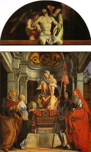 Altarbild von Santa Cristina al Tiverone von Lorenzo Lotto