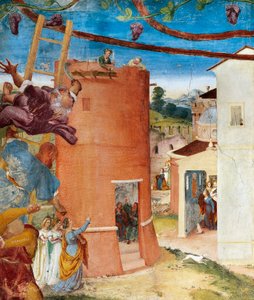 Heilige Barbara im Turm (Detail)