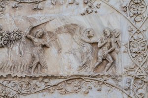Vertreibung aus Eden (Detail) von Lorenzo Maitani