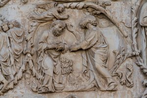 Gideon wringt Vlies (Detail) von Lorenzo Maitani