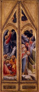 Jesus am Ölberg und die heiligen Frauen am Grab von Lorenzo Monaco